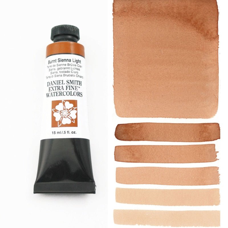 Daniel Smith Extra Fine Watercolor - Burnt Sienna Light 15 ml - merriartist.com