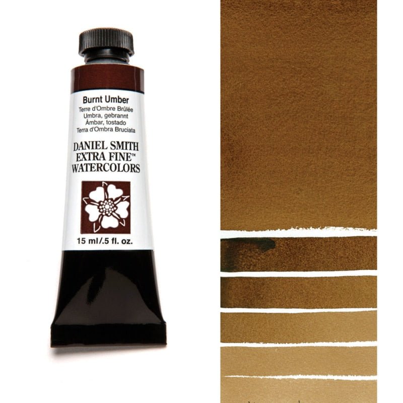 Daniel Smith Extra Fine Watercolor - Burnt Umber 15 ml - merriartist.com