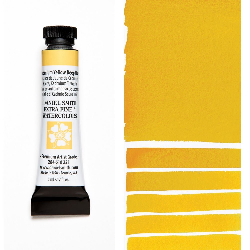 Daniel Smith Extra Fine Watercolor - Cadmium Yellow Deep Hue 5 ml - merriartist.com