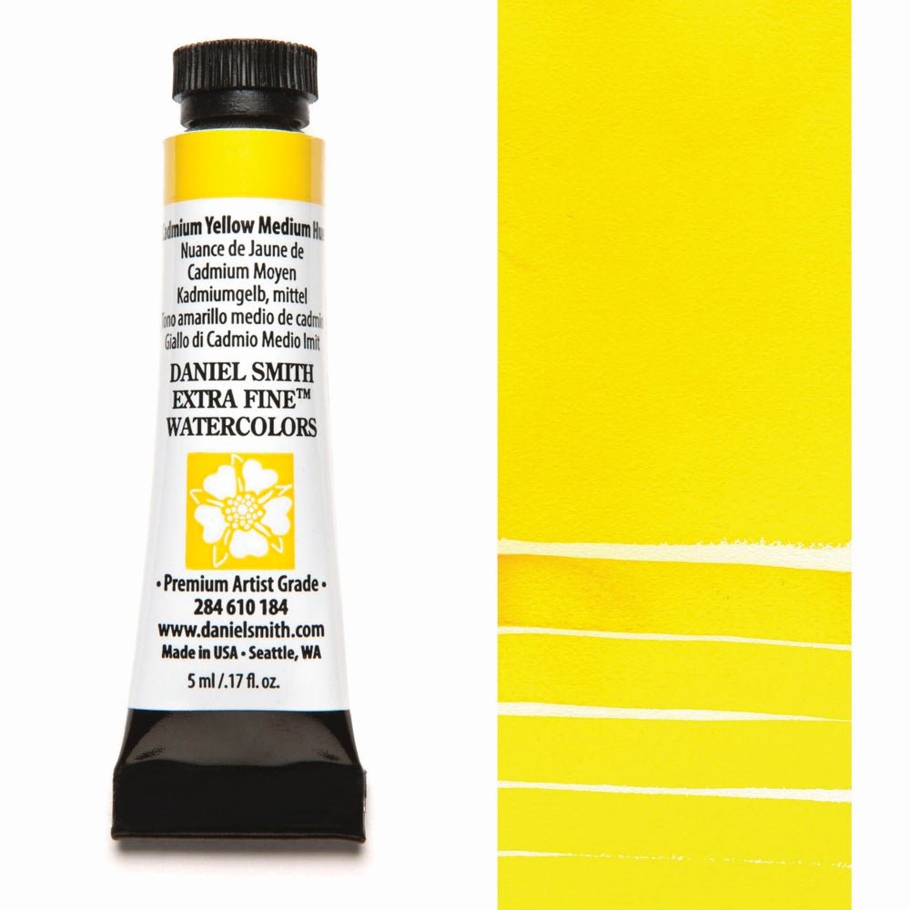 Daniel Smith Extra Fine Watercolor - Cadmium Yellow Medium Hue 5 ml (small tube) - merriartist.com