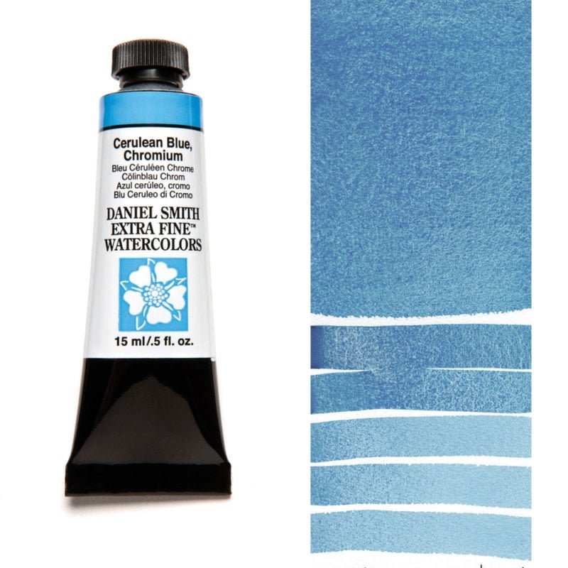 Daniel Smith Extra Fine Watercolor - Cerulean Blue Chromium 15 ml - merriartist.com