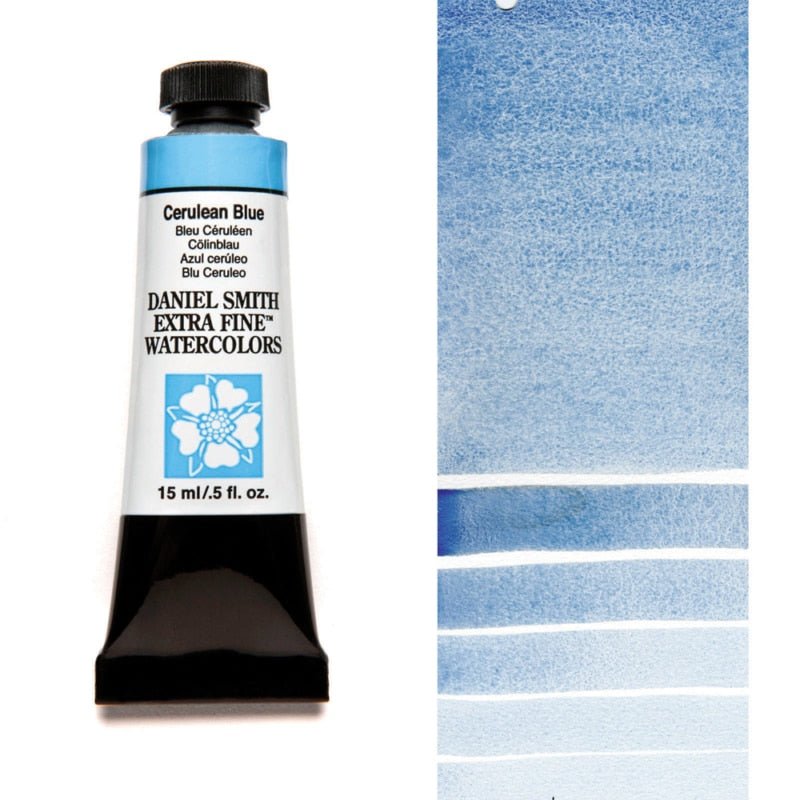 Daniel Smith Extra Fine Watercolor - Cerulean Blue (PB 35) 15 ml - merriartist.com