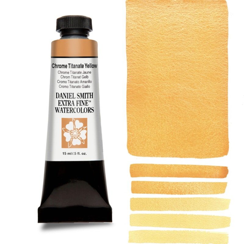 Daniel Smith Extra Fine Watercolor - Chrome Titanate Yellow 15 ml - merriartist.com