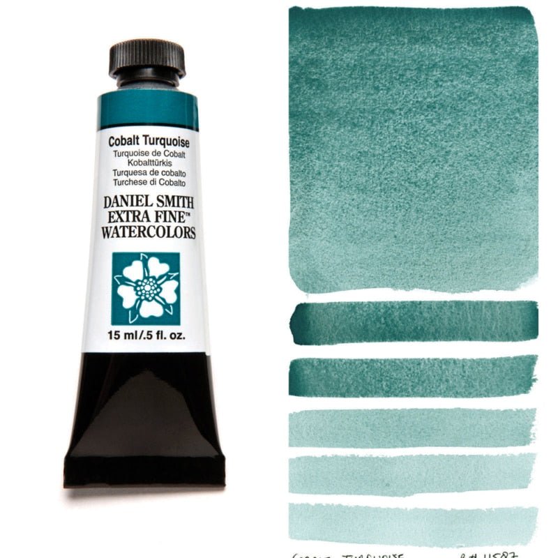 Daniel Smith Extra Fine Watercolor - Cobalt Turquoise 15 ml - merriartist.com