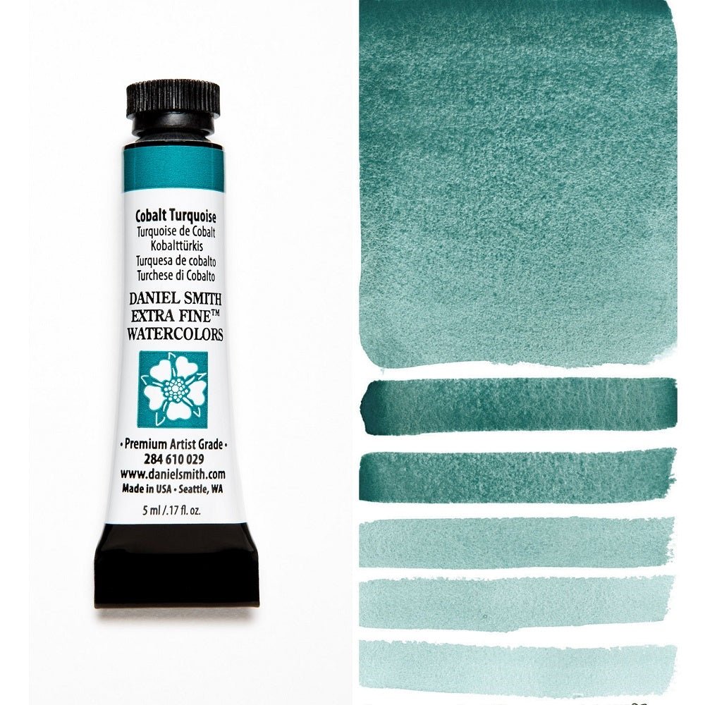 Daniel Smith Extra Fine Watercolor - Cobalt Turquoise 5 ml - merriartist.com