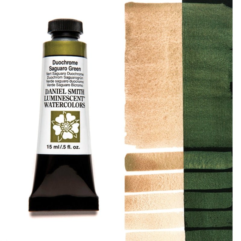 Daniel Smith Extra Fine Watercolor - Duochrome Saguaro Green 15 ml - merriartist.com