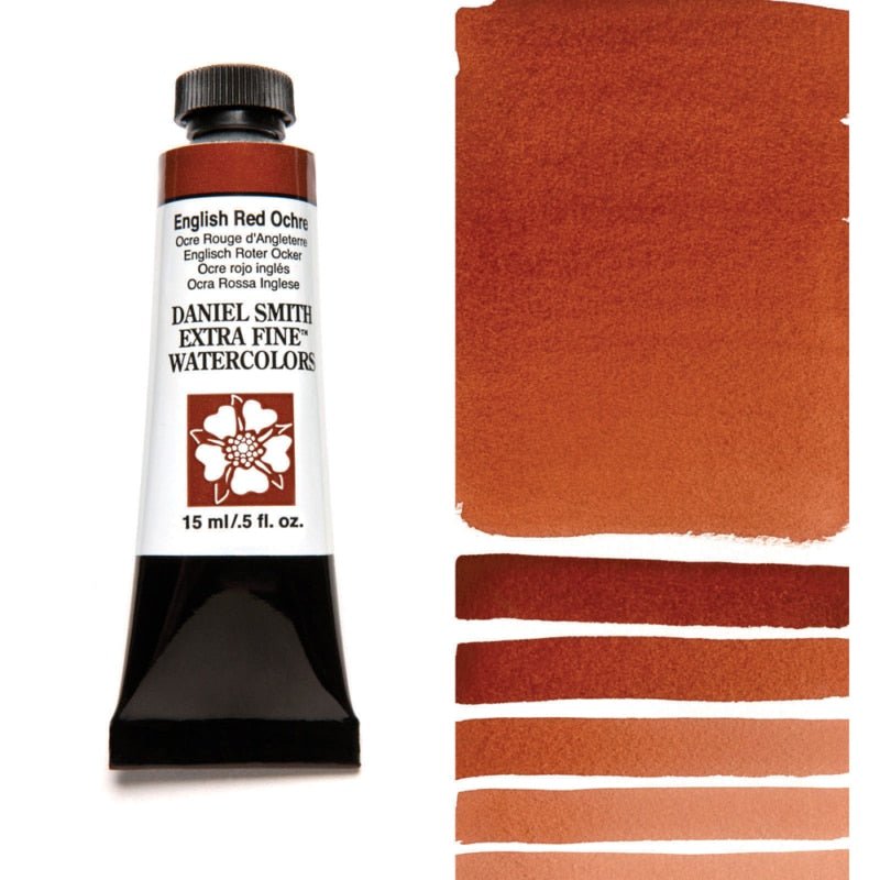 Daniel Smith Extra Fine Watercolor - English Red Ochre 15 ml - merriartist.com