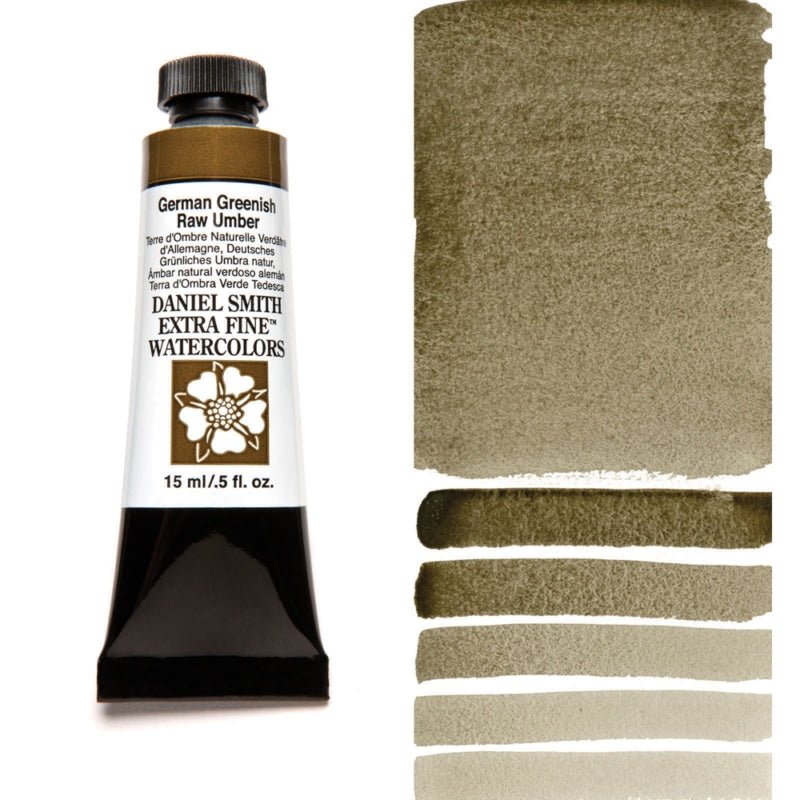 Daniel Smith Extra Fine Watercolor - German Greenish Raw Umber 15 ml - merriartist.com