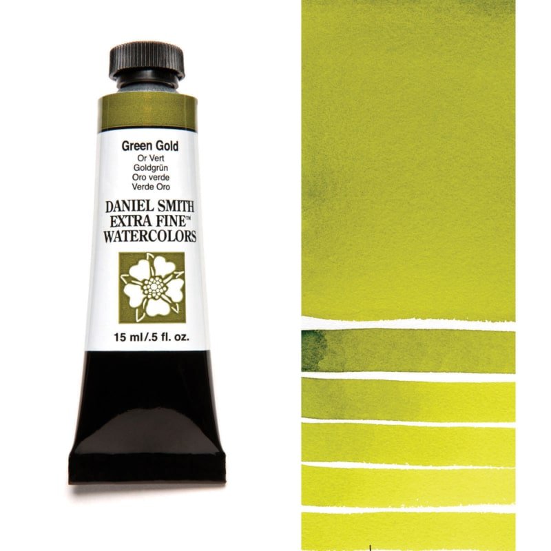 Daniel Smith Extra Fine Watercolor - Green Gold 15 ml - merriartist.com