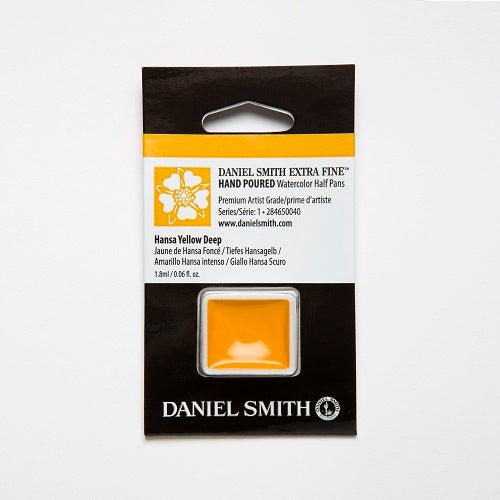 Daniel Smith Extra Fine Watercolor Half Pan - Hansa Yellow Deep - merriartist.com