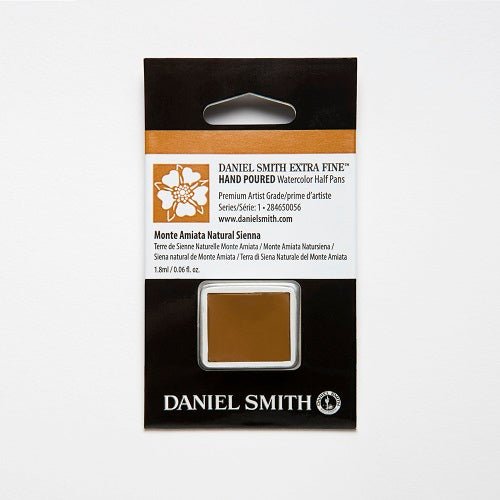 Daniel Smith Extra Fine Watercolor Half Pan - Monte Amiata Natural Sienna - merriartist.com