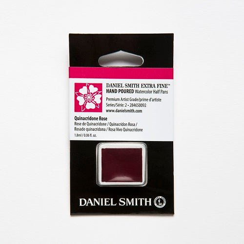 Daniel Smith Extra Fine Watercolor Half Pan - Quinacridone Rose - merriartist.com