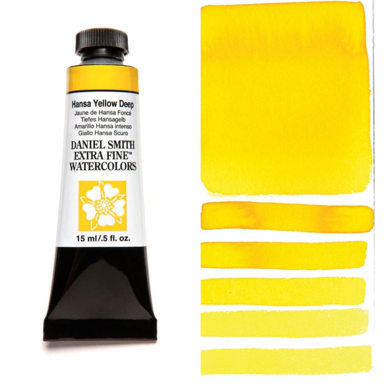 Daniel Smith Extra Fine Watercolor - Hansa Yellow Deep 15 ml - merriartist.com