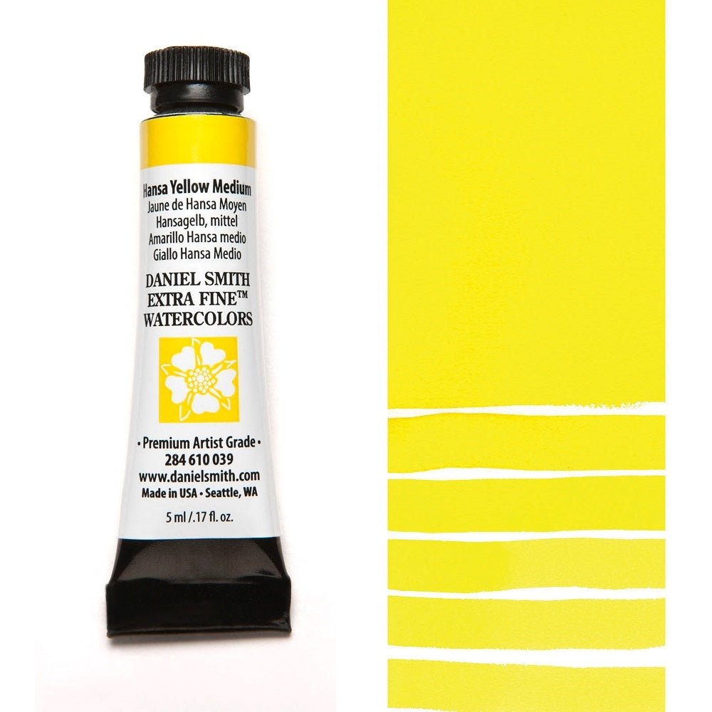 Daniel Smith Extra Fine Watercolor - Hansa Yellow Medium 5 ml (small tube) - merriartist.com
