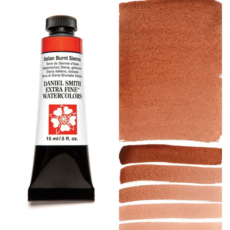 Daniel Smith Extra Fine Watercolor - Italian Burnt Sienna 15 ml - merriartist.com