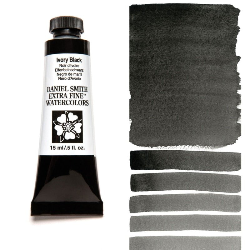 Daniel Smith Extra Fine Watercolor - Ivory Black 15 ml - merriartist.com