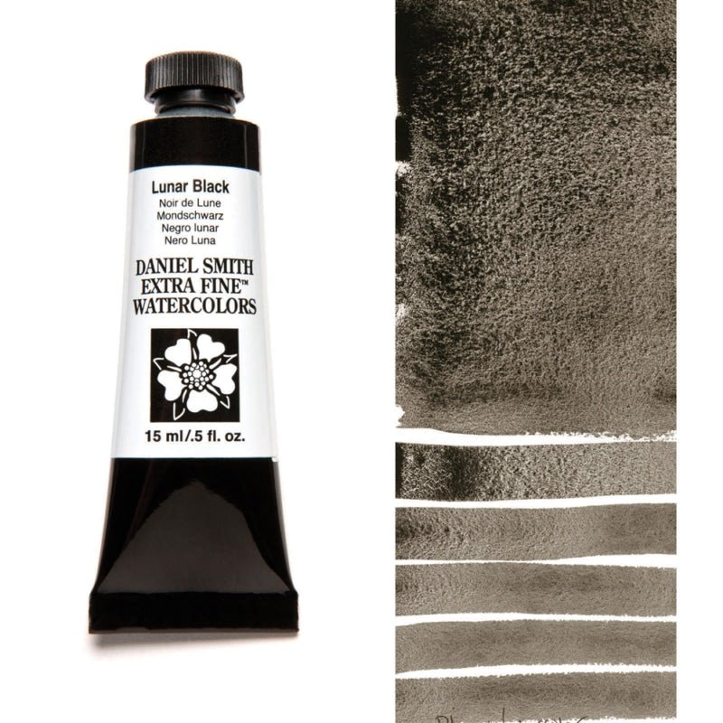 Daniel Smith Extra Fine Watercolor - Lunar Black 15 ml - merriartist.com