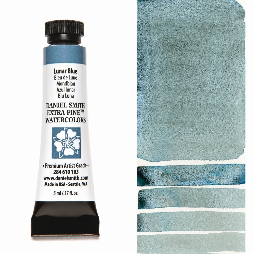Daniel Smith Extra Fine Watercolor - Lunar Blue 5 ml (small tube) - merriartist.com