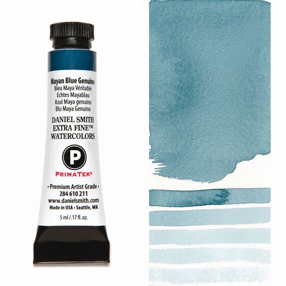 Daniel Smith Extra Fine Watercolor - Mayan Blue Genuine 5 ml (small tube) - merriartist.com