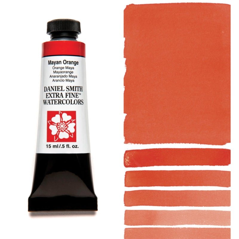 Daniel Smith Extra Fine Watercolor - Mayan Orange 15 ml - merriartist.com