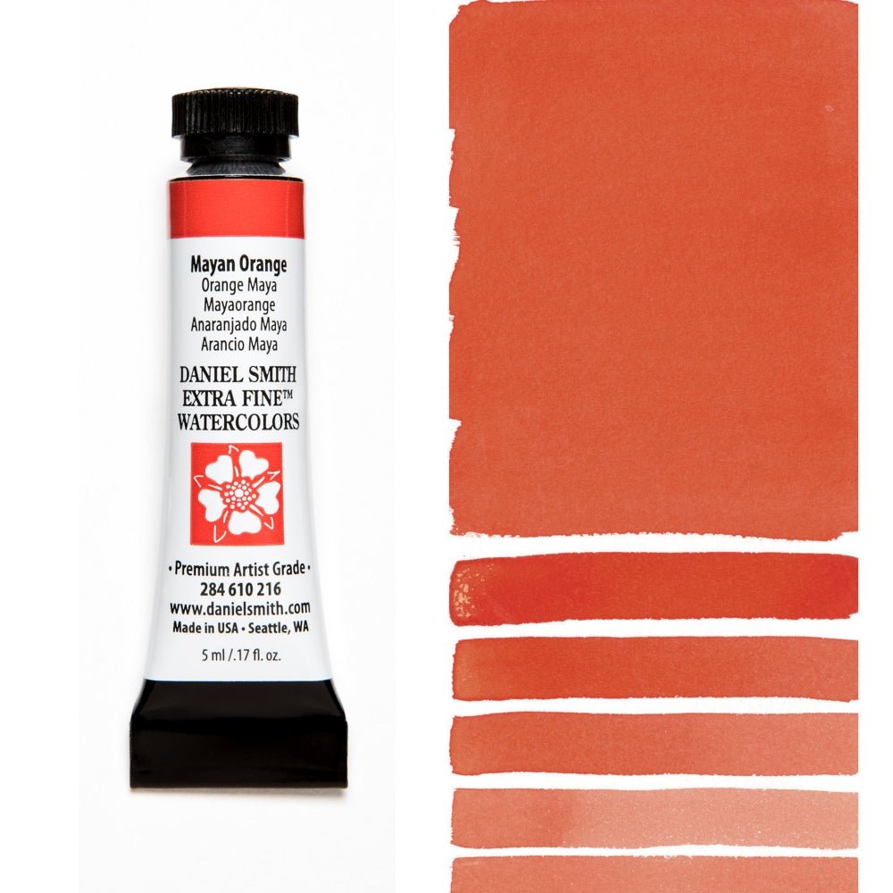 Daniel Smith Extra Fine Watercolor - Mayan Orange 5 ml - merriartist.com