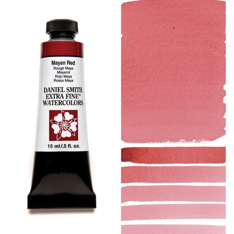 Daniel Smith Extra Fine Watercolor - Mayan Red 15 ml - merriartist.com