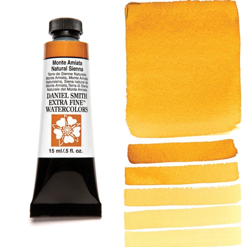 Daniel Smith Extra Fine Watercolor - Monte Amiata Natural Sienna 15 ml - merriartist.com