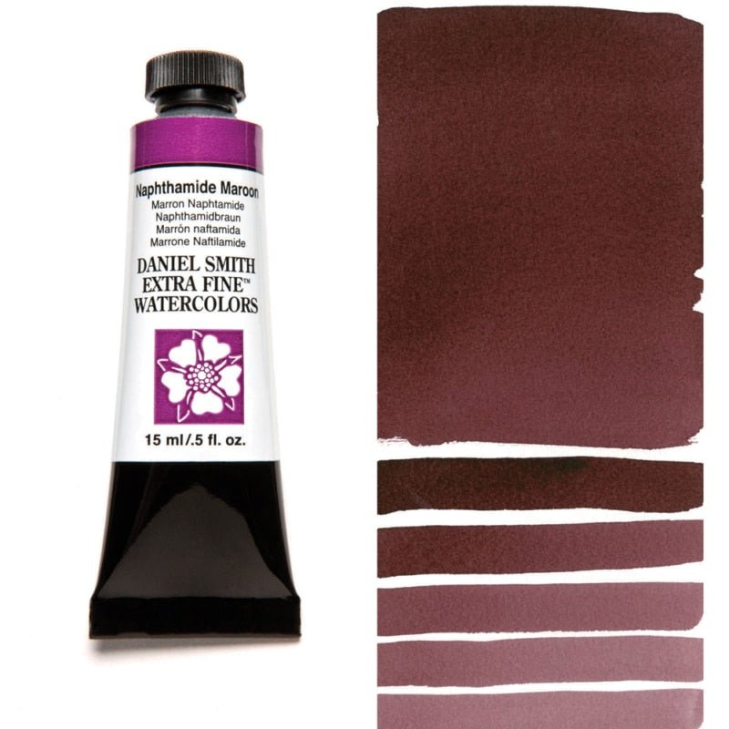 Daniel Smith Extra Fine Watercolor - Naphthamide Maroon 15 ml - merriartist.com