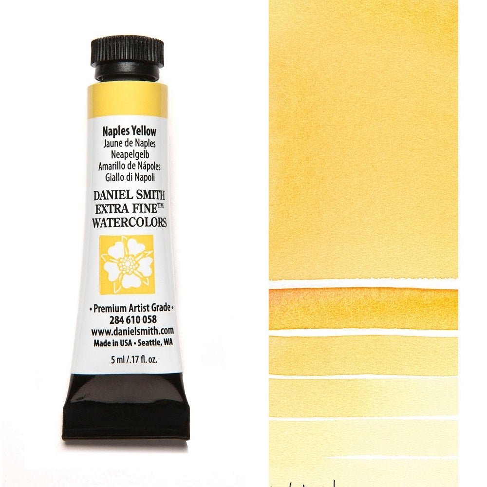 Daniel Smith Extra Fine Watercolor - Naples Yellow 5 ml (small tube) - merriartist.com