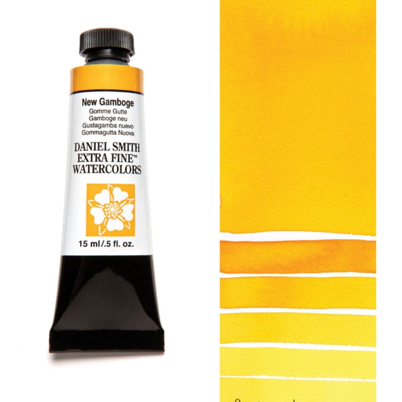 Daniel Smith Extra Fine Watercolor - New Gamboge (PY97 PY110) 15 ml - merriartist.com