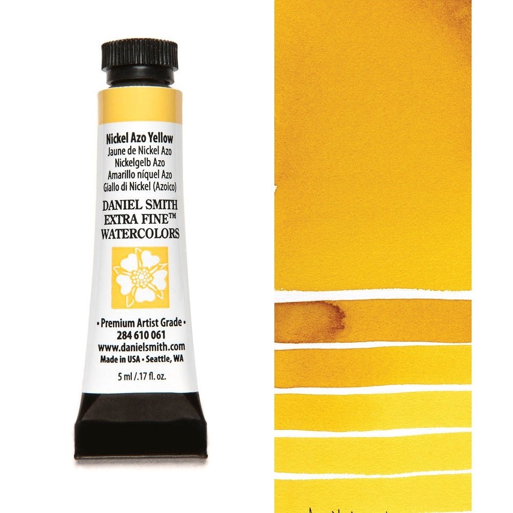 Daniel Smith Extra Fine Watercolor - Nickel Azo Yellow 5 ml (small tube) - merriartist.com