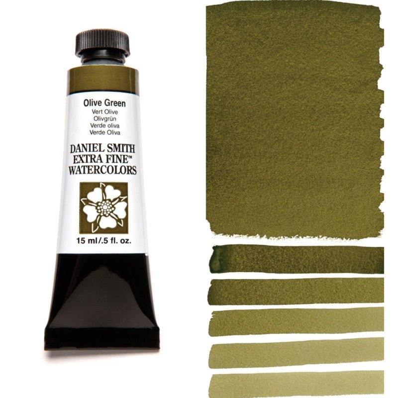 Daniel Smith Extra Fine Watercolor - Olive Green 15 ml - merriartist.com