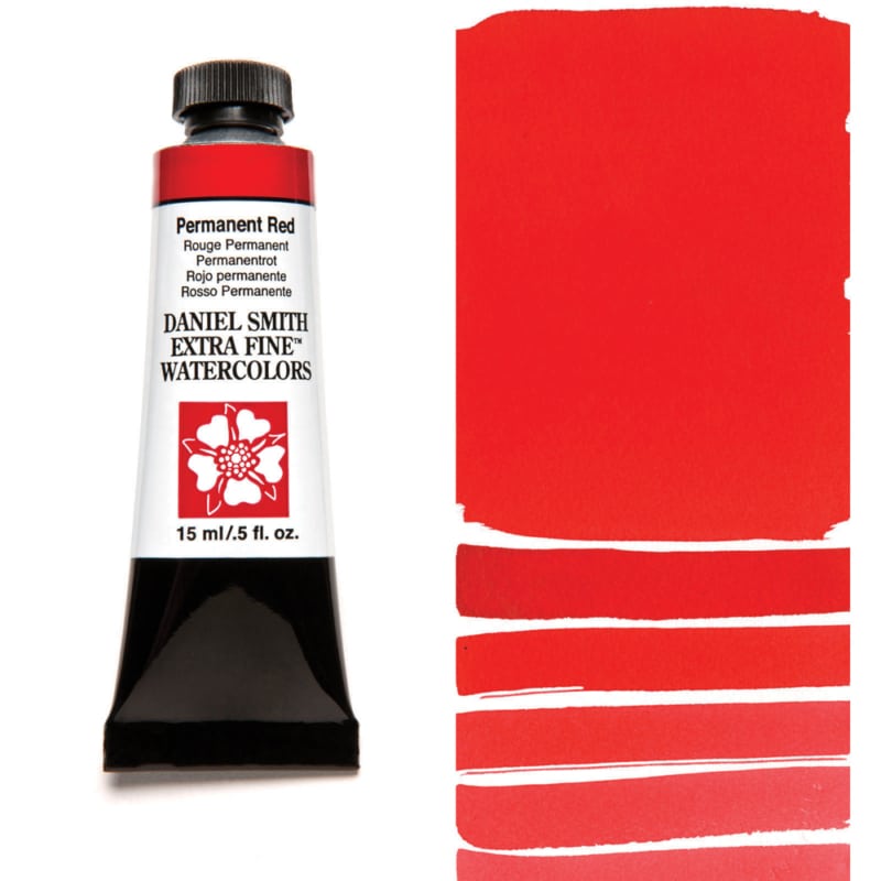 Daniel Smith Extra Fine Watercolor - Permanent Red 15 ml - merriartist.com