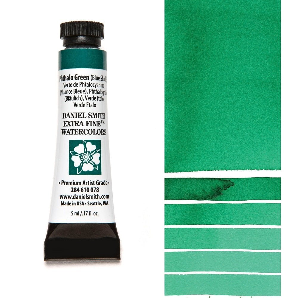 Daniel Smith Extra Fine Watercolor - Phthalo Green (BS) 5 ml (small tube) - merriartist.com