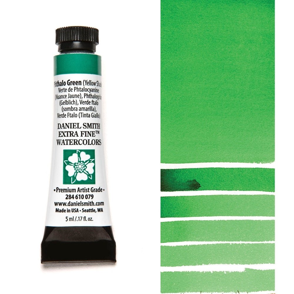Daniel Smith Extra Fine Watercolor - Phthalo Green (YS) 5 ml (small tube) - merriartist.com