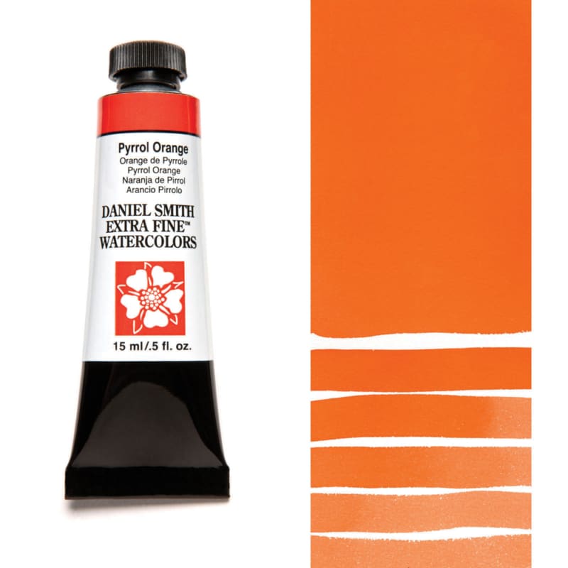 Daniel Smith Extra Fine Watercolor - Pyrrol Orange 15 ml - merriartist.com