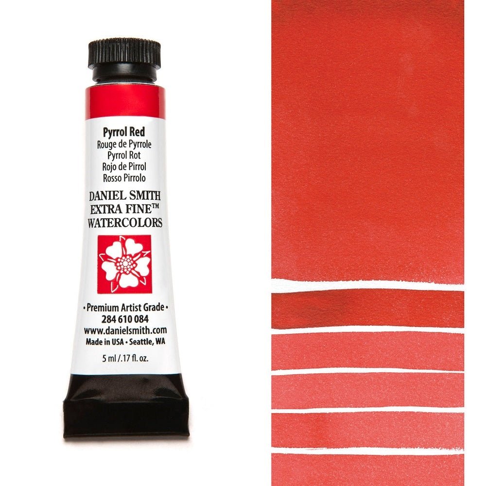 Daniel Smith Extra Fine Watercolor - Pyrrol Red 5 ml (small tube) - merriartist.com