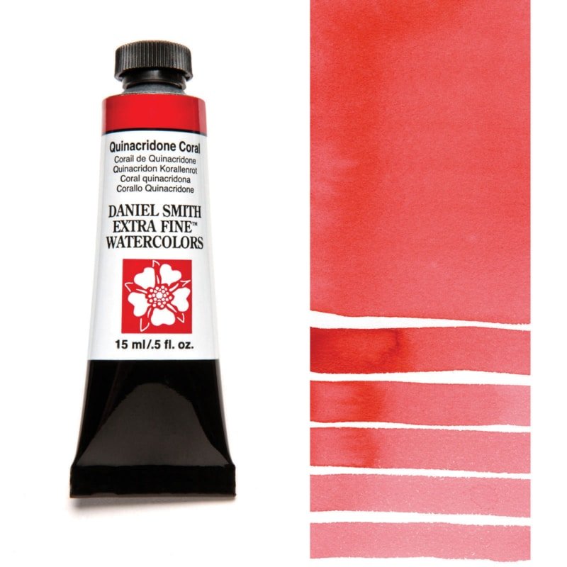 Daniel Smith Extra Fine Watercolor - Quinacridone Coral 15 ml - merriartist.com