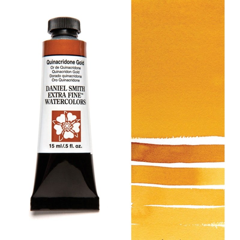 Daniel Smith Extra Fine Watercolor - Quinacridone Gold (PO48, PY150) 15 ml - merriartist.com