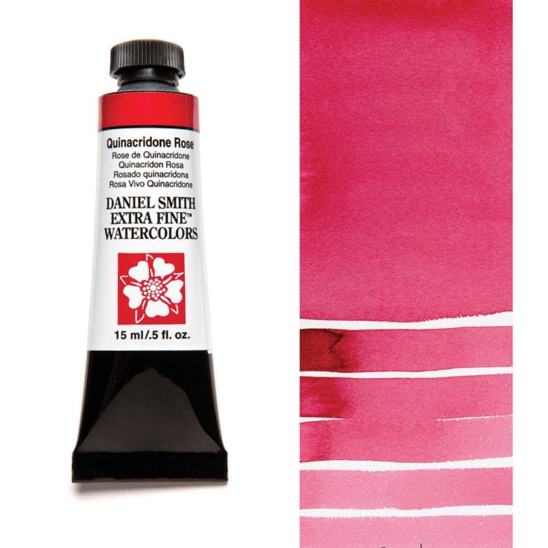 Daniel Smith Extra Fine Watercolor - Quinacridone Rose 15 ml - merriartist.com