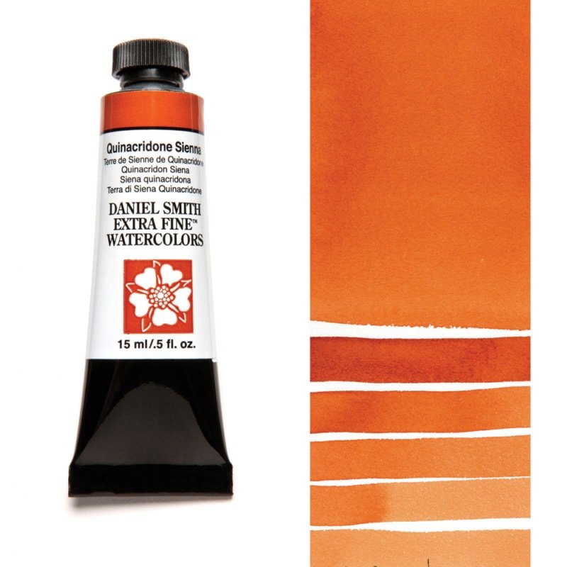 Daniel Smith Extra Fine Watercolor - Quinacridone Sienna 15 ml - merriartist.com
