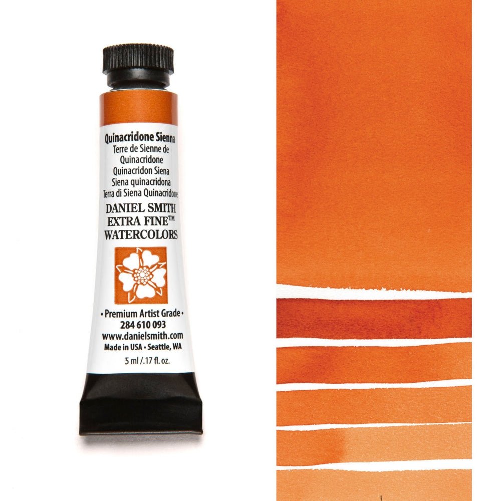 Daniel Smith Extra Fine Watercolor - Quinacridone Sienna 5 ml (small tube) - merriartist.com