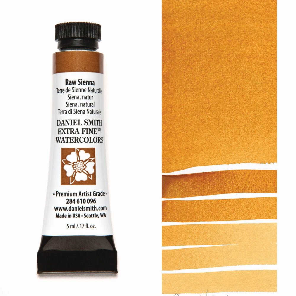 Daniel Smith Extra Fine Watercolor - Raw Sienna 5 ml (small tube) - merriartist.com