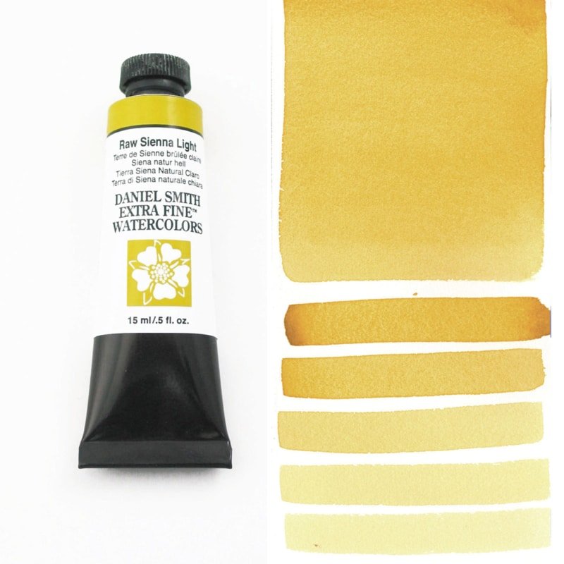 Daniel Smith Extra Fine Watercolor - Raw Sienna Light 15 ml - merriartist.com