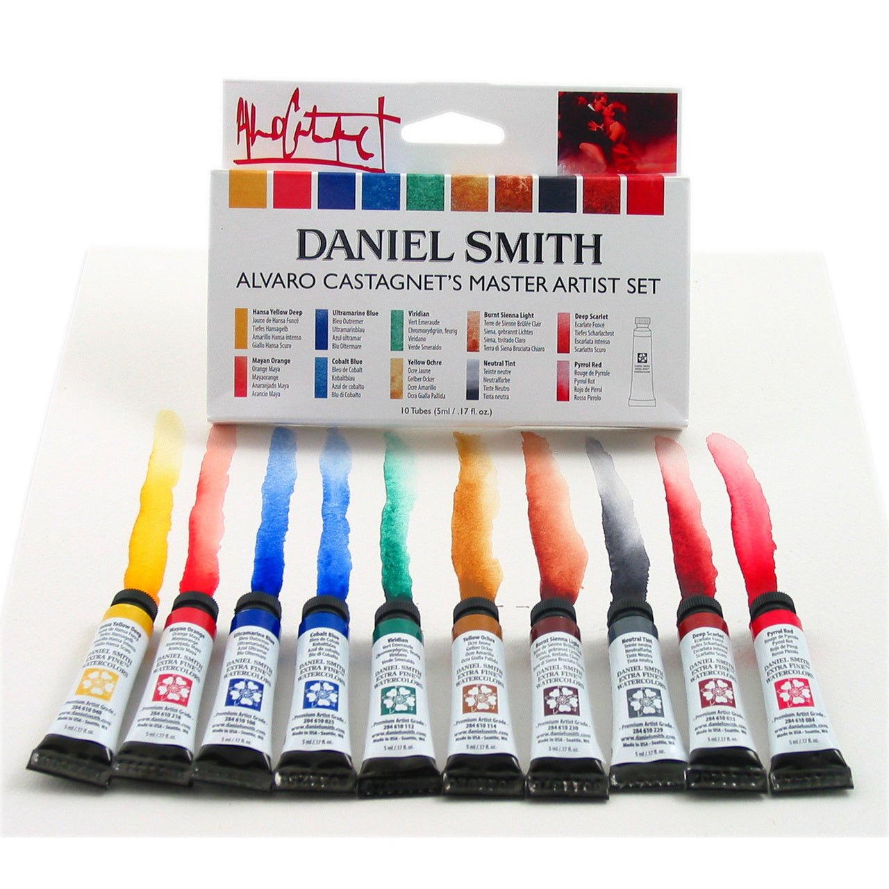 Daniel Smith Extra Fine Watercolor Set - Alvaro Catagnet's Master Artist Set (10 X 5ml tubes) - merriartist.com