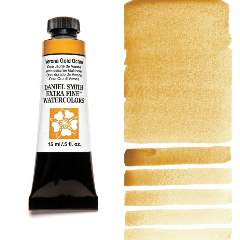 Daniel Smith Extra Fine Watercolor - Verona Gold Ochre 15 ml - merriartist.com