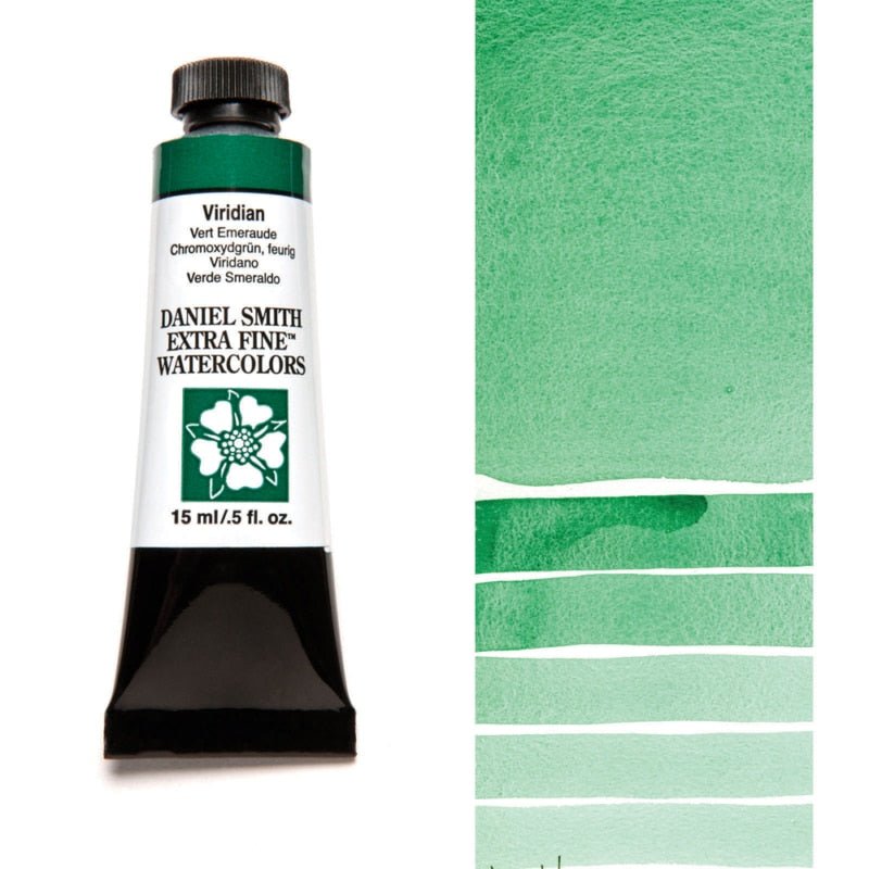 Daniel Smith Extra Fine Watercolor - Viridian 15 ml - merriartist.com