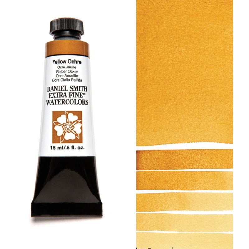 Daniel Smith Extra Fine Watercolor - Yellow Ochre 15 ml - merriartist.com