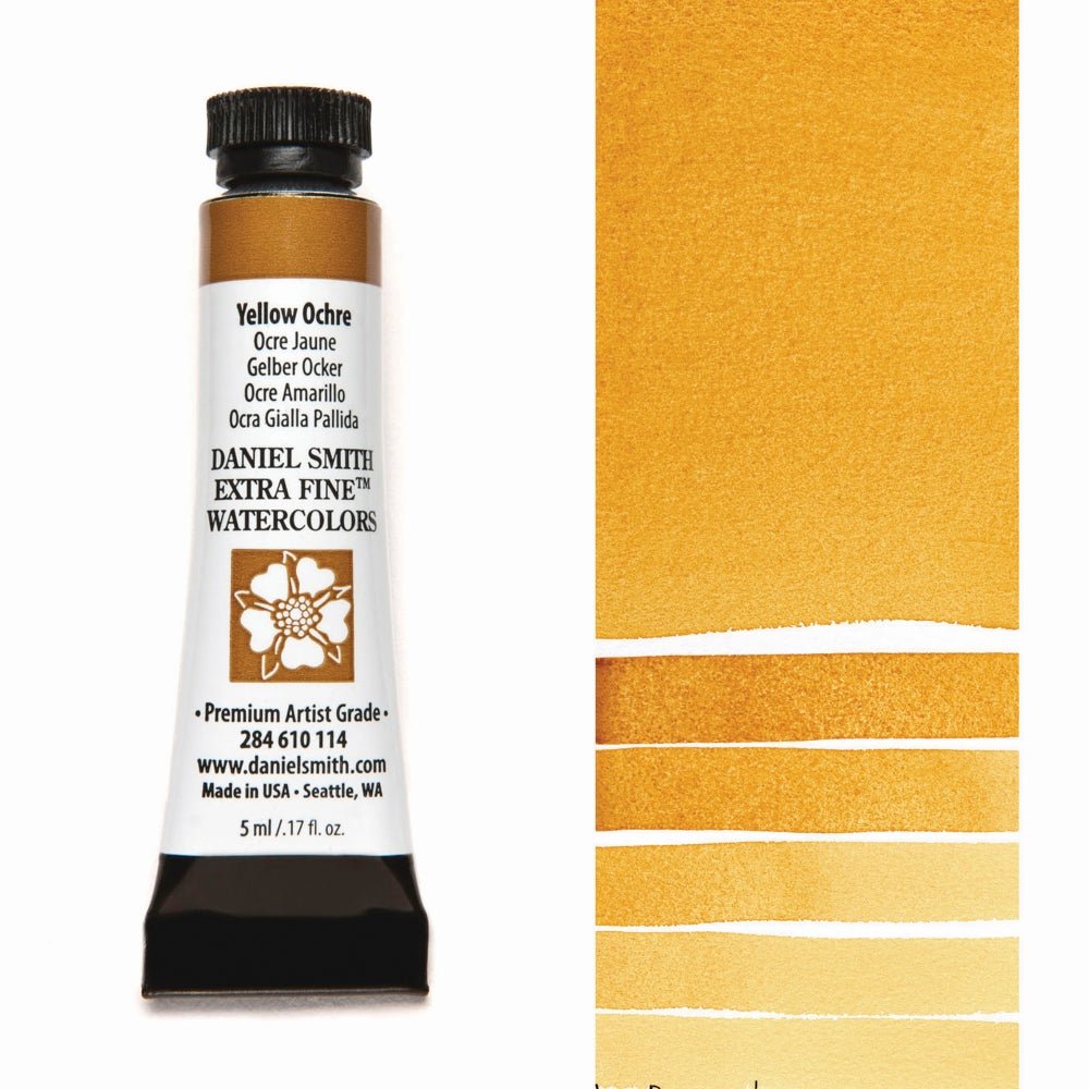 Daniel Smith Extra Fine Watercolor - Yellow Ochre 5 ml (small tube) - merriartist.com