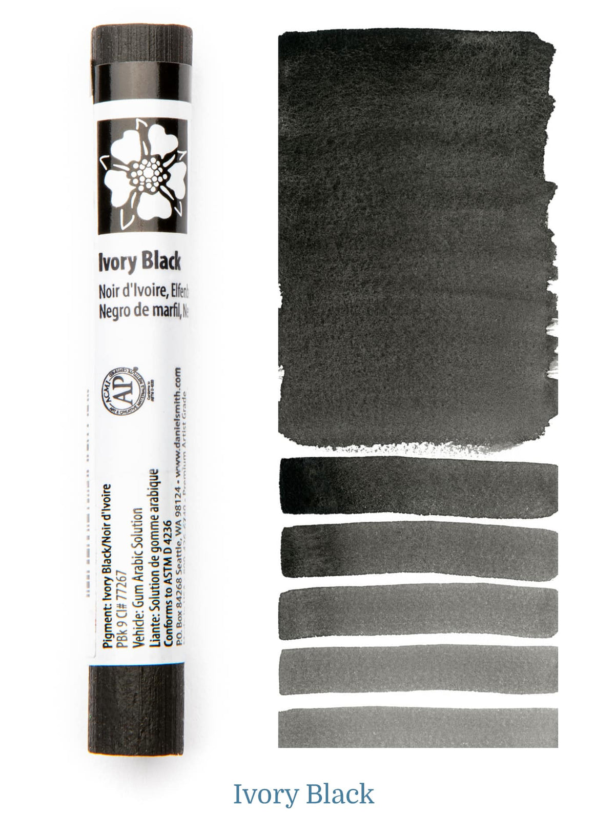 Daniel Smith Watercolor Stick - 3 inch - Ivory Black - merriartist.com